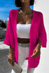 Hollow-out Knit Kimono Lightweight Cardigan